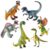 6-Piece Dinosaur Toy Set, Colorful Mini Figures for Kids, Cakes and Decor