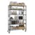 6-Tier Disassembly Storage Shelves with Wheels, 81.8in Adjustable Kitchen Shelving Unit with Hook Bracket, Load Capacity 150 Lbs, NSF-Certified for Closet Pantry Basement