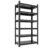 6-Tier Heavy Duty Storage Shelves 82in No-Tool Assembly Metal Rack Black