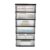 6-Tier Rolling Storage Cart with Clear Drawer, Movable Storage Tower, Black