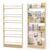 6-Tier Slim Bookcase, Solid Wood Behind-the-Door Bookshelf for Small Spaces