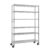6-Tier Steel Wire Shelving Unit with Wheels – Heavy-Duty Commercial Storage Rack, Chrome Finish