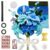 600 PCS Blue Pipe Cleaners Craft Bulk, 6 Pastel Colors Pipe Cleaner Flower Kit, Chenille Stems with Instructions, Floral Wires, Gardening Tape, Stamen, DIY Art and Craft Supplies(Blue Gradient)