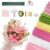 600 PCS Pipe Cleaners Craft, 6 Colors Pipe Cleaner Bulk Flower Kit, Chenille Stems Bulk with Floral Wires, Gardening Tape, Stamen, Wrapping Paper & Ribbon, DIY Art and Craft Supplies – Pink Gradient