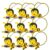 60 Pcs 3 Inch Bees Nameplates and Cut Outs Bee Theme Nametags Cutouts