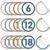 60Pcs 6in Floor Stickers for Classroom Morandi Line up Number Spot Vinyl Floor Carpet Decorations Removable Round Stickers Markers for Teachers Students Elementary School and Preschool Supplies