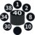 60 Pcs 6″ Large Removable Number Spot Markers Black Classroom Floor Stickers with Numbers 1-40 Vinyl Floor Decals Line up Sitting Dots Stickers for Teachers Students for Elementary Preschool