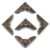 60Pcs Bronze Corner Protectors Scrapbook Metal Carved Book Albums Folders DIY Crafts 43x31mm