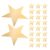 60pcs Gold Paper Star Cutouts for Classroom and Birthday Decorations