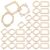60pcs Unfinished Wooden Cutout Decorative Pendant for DIY Home Crafts