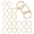 60pcs Unfinished Wooden Cutouts for DIY Holiday Ornaments