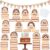 60 Pieces Boho Classroom Decor Birthday Bulletin Board Decorations Set Rainbow Bulletin Board Decor Classroom Chart Wall Decoration Cutouts for School Calendar Birthday Border (Dark Brown Series)