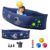 60” Sensory Peapod for Kids with Glow Space Print,Space Blue