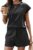 2 Piece Sets for Women Summer Acid Wash Short Sets
