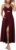 BTFBM Women 2026 Spaghetti Strap Midi Summer Dresses,Wine Red,S