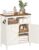Bathroom Storage Cabinet with Doors, Adjustable Shelf, Wood Top | Adjustable Shelf