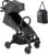 Beberoad Love R2 Travel Stroller for Airplane Lightweight Baby Stroller | Compact Stroller Foldable Infant Toddler Stroller with Cup Holder, Rain Cover and UPF 50+ Waterproof Canopy, Black