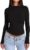 REORIA Women Line Slim Fit Ruched Tops