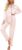 EKOUAER Long Satin Silk Pajama Set