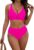 HORISUN Women’s High Waisted Bikini Set Twist Front Two Piece Swimsuit