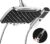JDO High Pressure Rain Shower Head with Handheld Spray, 7 Settings Dual Shower Head Combo, 10 Inch Rainfall Showerhead Detachable, Power Wash for Bathroom Cleaning