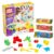 6 1/4″ x 6 1/4″ Art Craft 3D Big Hug Character Play Dough Set – 12 Pc.