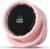 YOSHENMO Portable Desk Fan for Bedroom, Turbo Table Fans with smile icon LED Display, 6-inch, 5-Speed Strong Airflow, Low Noise, 360° Adjustable Tilt, Suitable for Home, Office, Outdoor, Pink