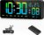 Tempospark 12″ Large Digital Wall Clock WiFi Sync for Bedroom, Living Room, Classroom, WiFi Clock with Remote Control, Temperature, Timer, Dual Alarms, Dimmer, Auto DST, Volume Control