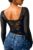 REORIA Women Lace Back Crop Tops