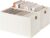 StorageWorks Narrow Storage Baskets for Shelves, Small Storage Bins, Fabric Storage Bins with PU Handle, Ideal for Clothes, Underwear, and Diapers, Beige, 2-Pack