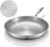 VocVoi Titanium pans for cooking,12″ frying pan,butter warmer skillet | Uncoated Hammered Titanium Pro Pan, PFOA/PFAS/PTFE Free Cookware, Induction & Oven-Safe