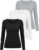 Cute Womens Basic Long Sleeve Tops 3 Pack