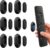 6 Pack Magnetic Remote Control Holder, Self-Adhesive Wall Mount | No-Drill Installation / Soft Silicone Design / Fits TV, AC, Fan, Light & Streaming Remotes / Black