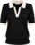 Kate Kasin Womens Short Sleeve Classic V Neck Collared Casual Polo Sweater Tops