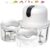 White 3 CUP Electric mini garlic crusher, USB rechargeable portable electric food crusher, wireless small kitchen processor for crushing garlic, ginger, chili, minced meat, onions, etc.