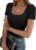 JUSTFASHIONNOW Women Short Sleeve Henley Shirts