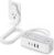 Surge Protector Power Strip, REALMADE 4 AC 4 USB Power Strip, Flat Plug Outlet Extender, 5Ft Extension Cord, Wall Mount Desk Charging for Home Office， Gray & White