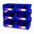 LEADLOONG 6 Pack Stackable Storage Bins Heavy Duty Parts Organizer Blue