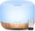 Homeweeks 300ml Essential Oil Diffuser, Quiet Aromatherapy Mist Diffusers for Essential Oils, Wood Grain, Ultrasonic, Remote Control, Timer, 7 Colors Light for Bedroom (300ml)