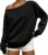 Sweatshirts for Women Off The Shoulder Long Sleeve Loose Pullover Tops