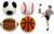 SENPOWER 4Pc Hand-Crocheted Footbag Set