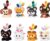 HIGH GODO Cat & Dog Party Favors Building Set, 8 Pack Mini Animals Building Blocks, Goodie Bag Stuffers, Easter Egg Stuffers, Classroom Small Prize Toys Gifts for Adults Teens Age 14+