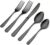 BEWOS 20 Piece silverware set – Service for 4, Black Stainless Steel Silverware Set with Mirror Polishing, Including Knives, Forks and Spoons, Dishwasher Safe, Flatware Set Suitable for Home Kitchens