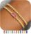 Ursteel 14K Gold Plated Birthstone Beaded Bracelet