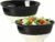 HASENSE Large Ceramic Serving Bowls Set of 2, 84 Oz 9 Inch Black & Beige Stoneware Mixing Bowls, Farmhouse Bowls for Salad, Soup, Popcorn & Baking, Dishwasher & Microwave Safe