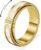 YellovEvey Fidget Spinner Ring for Women – 18K Gold Plated Stainless Steel with Mother of Pearl Shell & Cubic Zirconia, Anxiety Relief Spinning Jewelry Gift for Birthday Wedding Engagement Anniversary