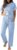 Ekouaer 2 Piece Cotton Pajamas for Women Light Blue M