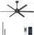 65” Black Ceiling Fan with Lights for Indoor/Covered Outdoor Patio