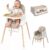 Baby High Chair for Babies and Toddlers, 3-in-1 Convertible Highchair with Built-in Leg Storage, Compact Pack-Away Design, Baby Eating Feeding Chair, Silla De Comer para Bebe, Beige