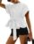 FISOEW Womens Summer Short Sleeves Tee Tops